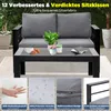 MEXO Loungesofa Gartenmöbel Set 2-Sitzer Gartensofa aus Produktbild-Vorschau 8