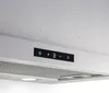 Close-up of a range hood's control panel and vent. Podgląd zdjęcia produktu