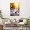 Poster - Poster ohne Rahmen - Herbst Wald Berg Fluss - Produktbild-Vorschau 5