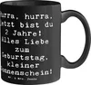 Mr. & Mrs. Panda Tasse Spruch 2. Geburtstag - Schwarz - Produktbild-Vorschau 1