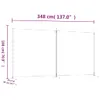 vidaXL 2-tlg. Paravent Braun 348x180 cm Stoff -  Raumteiler Produktbild-Vorschau 9
