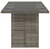 vidaXL Zahradní stůl se skleněnou deskou šedý 190x80x74 cm Náhled obrázku produktu 4
