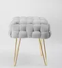 Theo Cleo Moderner Velvet Kosmetik Hocker, Quadratisch Produktbild-Vorschau 3