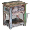 vidaXL Table d'appoint avec 1 tiroir Vieux bois massif Voir les images du produit 4