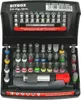 A black case containing a set of screwdriver bits and a magnetic bit holder. Produktbild-Vorschau