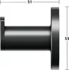 KEUCO PLAN Handtuchhaken XL 52 mm schwarz matt Produktbild-Vorschau 7