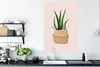 MuchoWow® Poster Pflanzen - Aloe Vera - Pastell - Rosa Produktbild-Vorschau 3