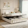 INONEFT Boxspringbett 140x200cm mit hydraulik stauraum, Produktbild-Vorschau 1