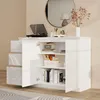 Sideboard mit 3 Schubladen und 2 Türen, Hochglanz-Kommode, Produktbild-Vorschau 2