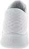 The back view of a white athletic shoe. Voir les images du produit