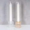 2er Set Kerzenständer Stabkerzen Glas Transparent 2in1 Produktbild-Vorschau 4