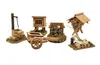Krippenzubehör 6-teilig Brunnen Holz Wagen Stall Produktbild-Vorschau 2