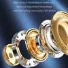 An exploded view of the internal components of a headphone driver, highlighting its high-quality diaphragm horn unit and balanced adjustment technology. Produktbild-Vorschau