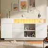 Flieks Kommode Wohnzimmerschrank mit LED, Sideboard mit 4 Produktbild-Vorschau 1