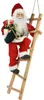 Weihnachtsdeko Weihnachtsmann mit Geschenk auf Leiter, 65 Produktbild-Vorschau 1