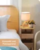EDISHINE Nachttischlampe aus Holz, Tischlampe mit E27 Produktbild-Vorschau 8