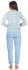 Eleganter Damen Frottee Pyjama langarm mit Bündchen in Produktbild-Vorschau 2