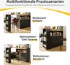 Collage of three different scenarios showing a multi-functional bar/cabinet in use. Náhled obrázku produktu