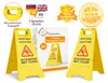 2 x Achtung Rutschgefahr Schild 60 cm x 21/30 cm – Produktbild-Vorschau 1