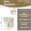 LS-LebenStil Design Stoffkorb Spruch Gebäckträger Baumwolle Produktbild-Vorschau 2