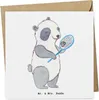 Mr. & Mrs. Panda Grußkarte Panda Badminton  - Weiß - Produktbild-Vorschau 1