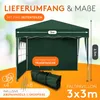 Kronenburg Faltpavillon 3x3m - Wasserfest, UV-Schutz 50+, 2 Produktbild-Vorschau 2