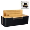 Kabelmanagement Box mit Bambusdeckel, Kabel Organizer für Produktbild-Vorschau 1
