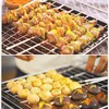 Grillspieße aus Edelstahl mit Holzgriff – Flache Spieße für Produktbild-Vorschau 3