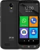 A black SPC Zeus 4G Pro smartphone is shown from the front and back. Voir les images du produit