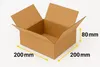 An open cardboard box with dimensions indicated by text and arrows. Podgląd zdjęcia produktu