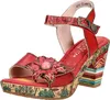 Laura Vita Damen Sandalette Blüte Schmuckstein Kork NELLAO Produktbild-Vorschau 7