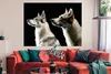 MuchoWow® Poster Seitenprofil von zwei Wölfen 160x120 cm - Produktbild-Vorschau 2