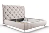 KAWOLA Bett ANNY Polsterbett Leder hellgrau 200x200cm Produktbild-Vorschau 6