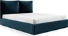 Sofello Polsterbett  180x200 Metall-Lattenrost Blau Velour Produktbild-Vorschau 5