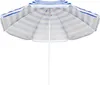 A striped beach umbrella shown from underneath, with its pole extending downwards. Náhled obrázku produktu