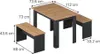 Stół jadalny Vicco Sentio Antracyt/złoty dąb 112 x 73.6 cm Podgląd zdjęcia produktu 6