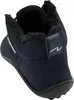 A close-up, rear view of a navy blue shoe with black fur lining. Produktbild-Vorschau