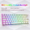 RGB 60% Mechanische Tastatur, 62 Tasten Wired Beleuchtung Produktbild-Vorschau 4