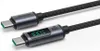 Kabel przewód USB-C z wyświetlaczem LED 100W 1.2m czarny Podgląd zdjęcia produktu 9