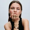 PANDORA Essence Ring Set Größe 58, Gold, filigranes Design, Produktbild-Vorschau 2