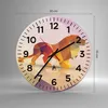 Wanduhr - Rund - Glasuhr - Löwe Illustration modern - Produktbild-Vorschau 3