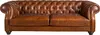 Angel Cerdá 3-Sitzer Chester-Sofa in cognacbraunem Leder Produktbild-Vorschau 2