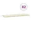 Gartenbank-Auflage Cremeweiß 180x(50+50)x7 cm Oxford-Gewebe Produktbild-Vorschau 1