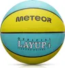 Piłka koszykowa Meteor Layup 4 żółty/niebieski, piłka Podgląd zdjęcia produktu 1