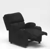 A black recliner chair with its footrest extended, shown against a white background. Anteprima dell’immagine prodotto
