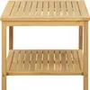vidaXL Beistelltisch Öl-Natur 50 x 35 x 45 cm Massivholz Produktbild-Vorschau 5