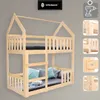Springos® Lit d'enfant superposé 80 x 160 cm aspect maison Voir les images du produit 8