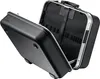 An open black tool case with silver trim, showing the interior with tool holders. Produktbild-Vorschau