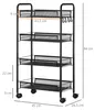 SUGIFT Küchenwagen Beistellwagen, Stahl, Schwarz Produktbild-Vorschau 5