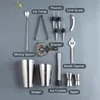 14dílná barmanská sada pro míchání, sada šejkru na koktejly Náhled obrázku produktu 2